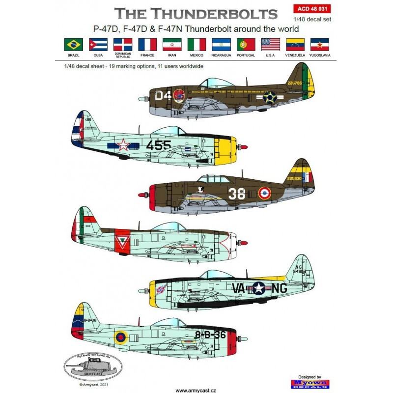 【新製品】ACD48031 P-47D/F-47D/F-47N サンダーボルト アラウンド・ザ・ワールド