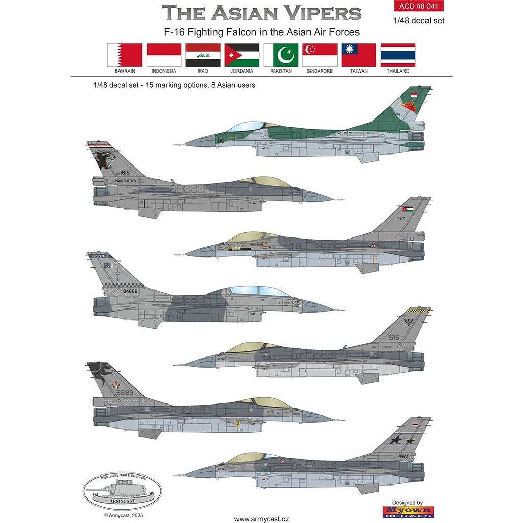 【新製品】ACD48041 1/48 F-16 ファイティングファルコン アジア8ヵ国