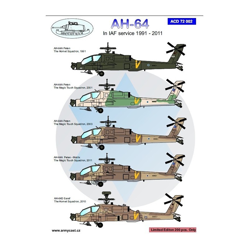 【新製品】ACD72002)IAF AH-64 アパッチ 1991-2011