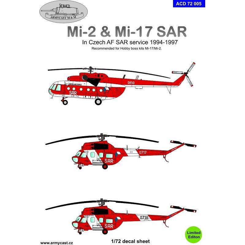 【新製品】ACD72005)チェコ ミル Mi-2 ホップライト/Mi-17 ヒップH 捜索救難機