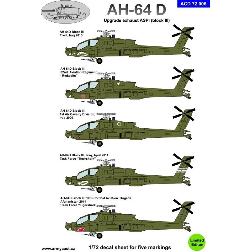 【新製品】ACD72006)AH-64D アパッチ ブロックIII