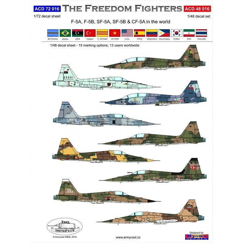 【新製品】ACD72016)F-5A/F-5B/SF-5ASF-5B/CF-5A フリーダムファイター ワールドワイド