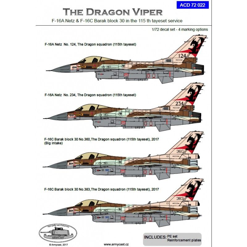 【新製品】ACD72022)IDF F-16A ネッツ & F-16C バラク ザ・ドラゴン・ヴァイパー
