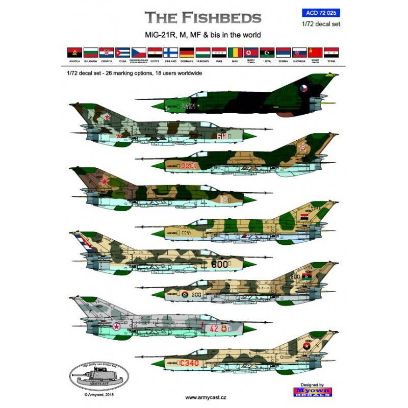 【新製品】ACD72025 ミグ MiG-21R/M/MF/bis フィッシュベッド イン・ザ・ワールド