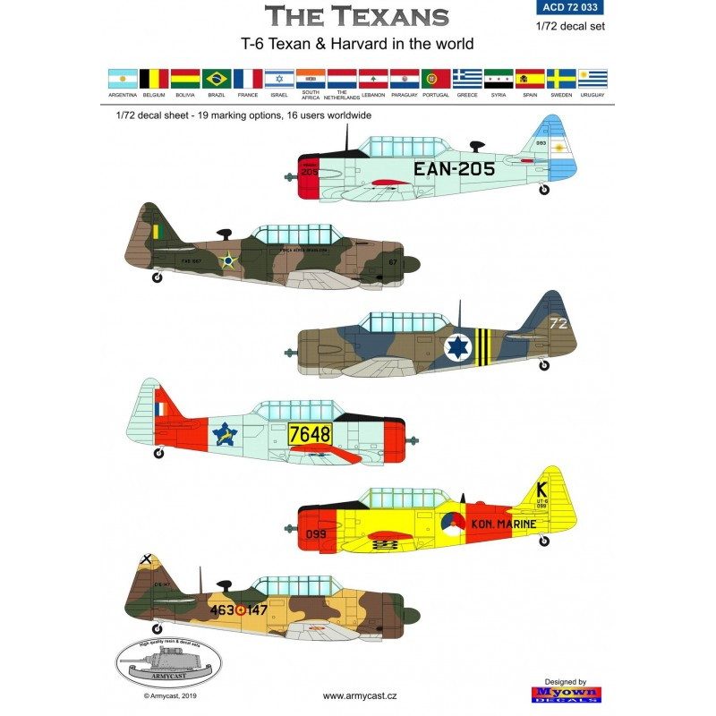 【新製品】ACD72033 T-6 テキサン&ハーヴァード 各国仕様