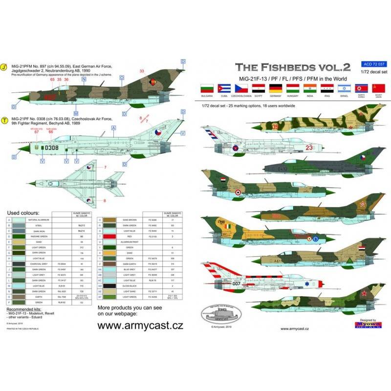 【新製品】ACD72037 ミグ MiG-21F-13/PF/FL/PFS/PFM フィッシュベッド イン・ザ・ワールド Vol.2