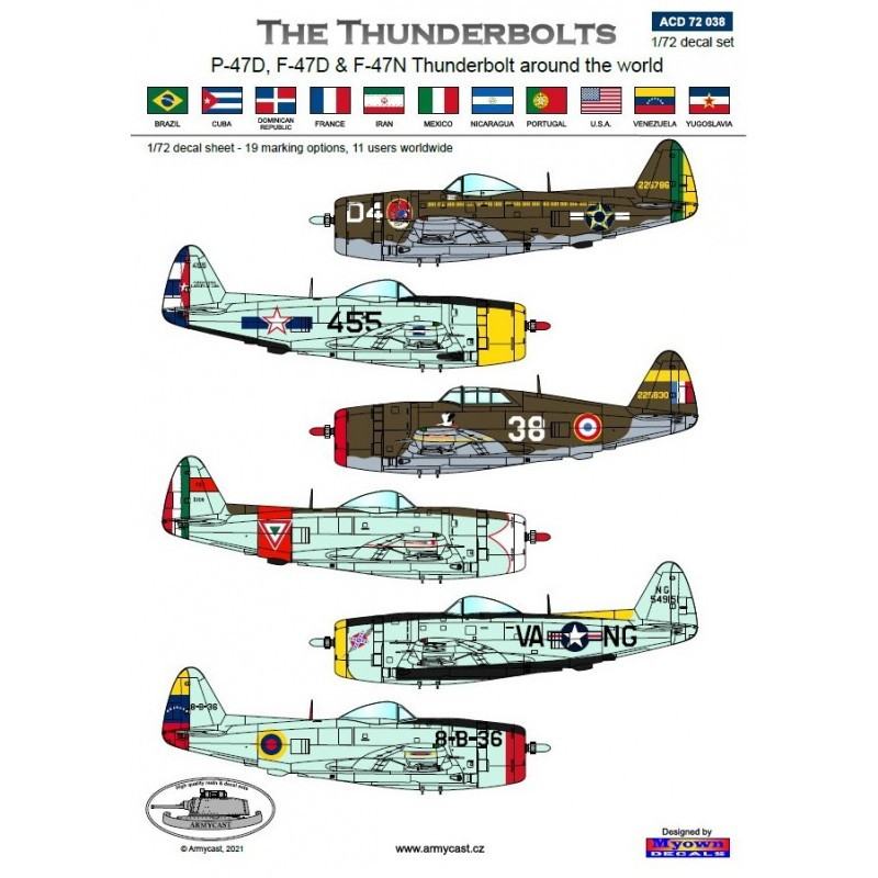 【新製品】ACD72038 P-47D/F-47D/F-47N サンダーボルト アラウンド・ザ・ワールド