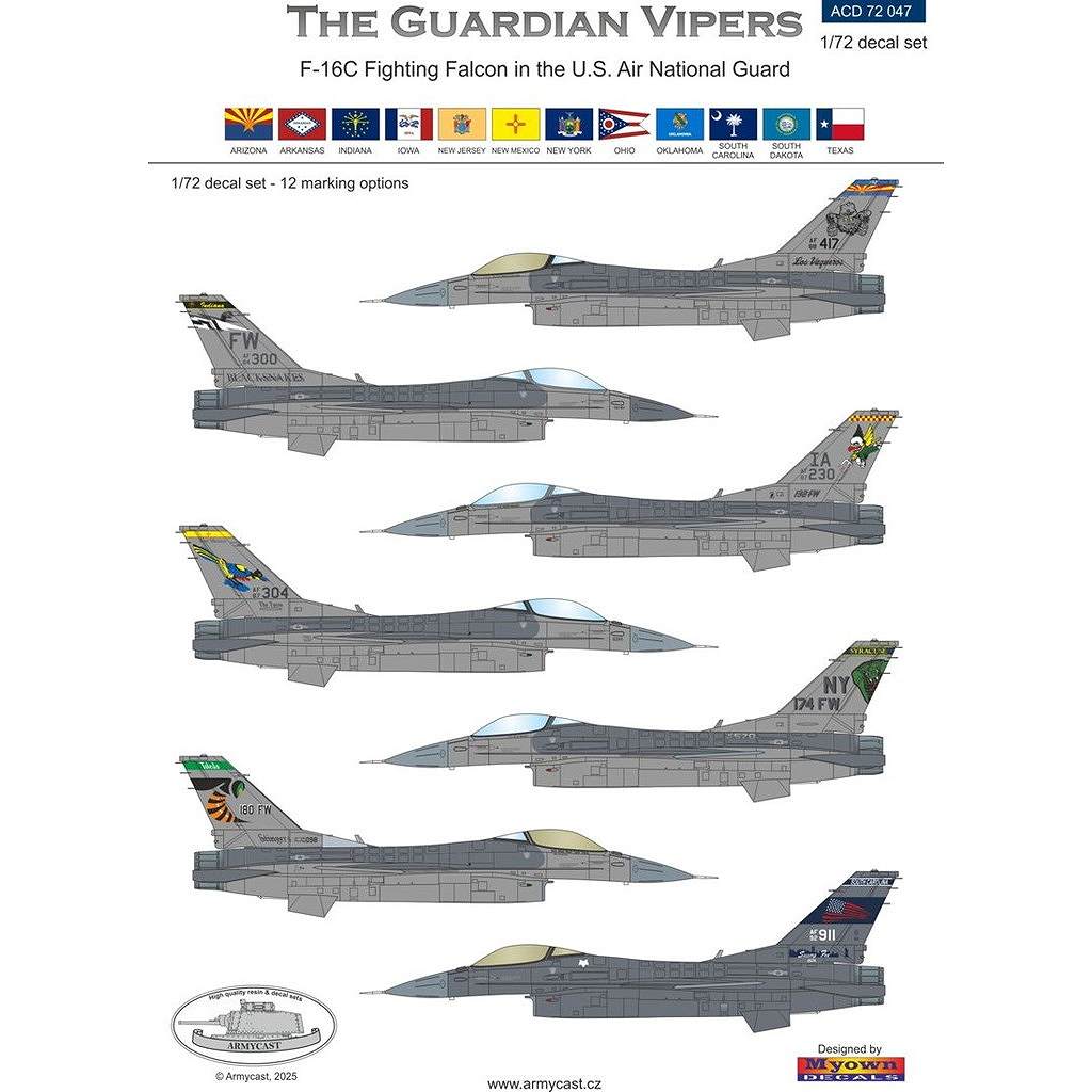 【新製品】ACD72047 1/72 F-16C ファイティングファルコン アメリカ州空軍