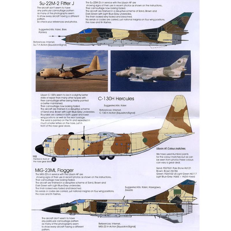 【再入荷】BMD72002 リビア空軍 Su-22M-2/MiG-23ML/MiG-25RBS/MiG-25PD/Tu-22B/CH-47C/C-130H/Mi-8T/Mi-25/ミラージュF1/ミラージュ5D