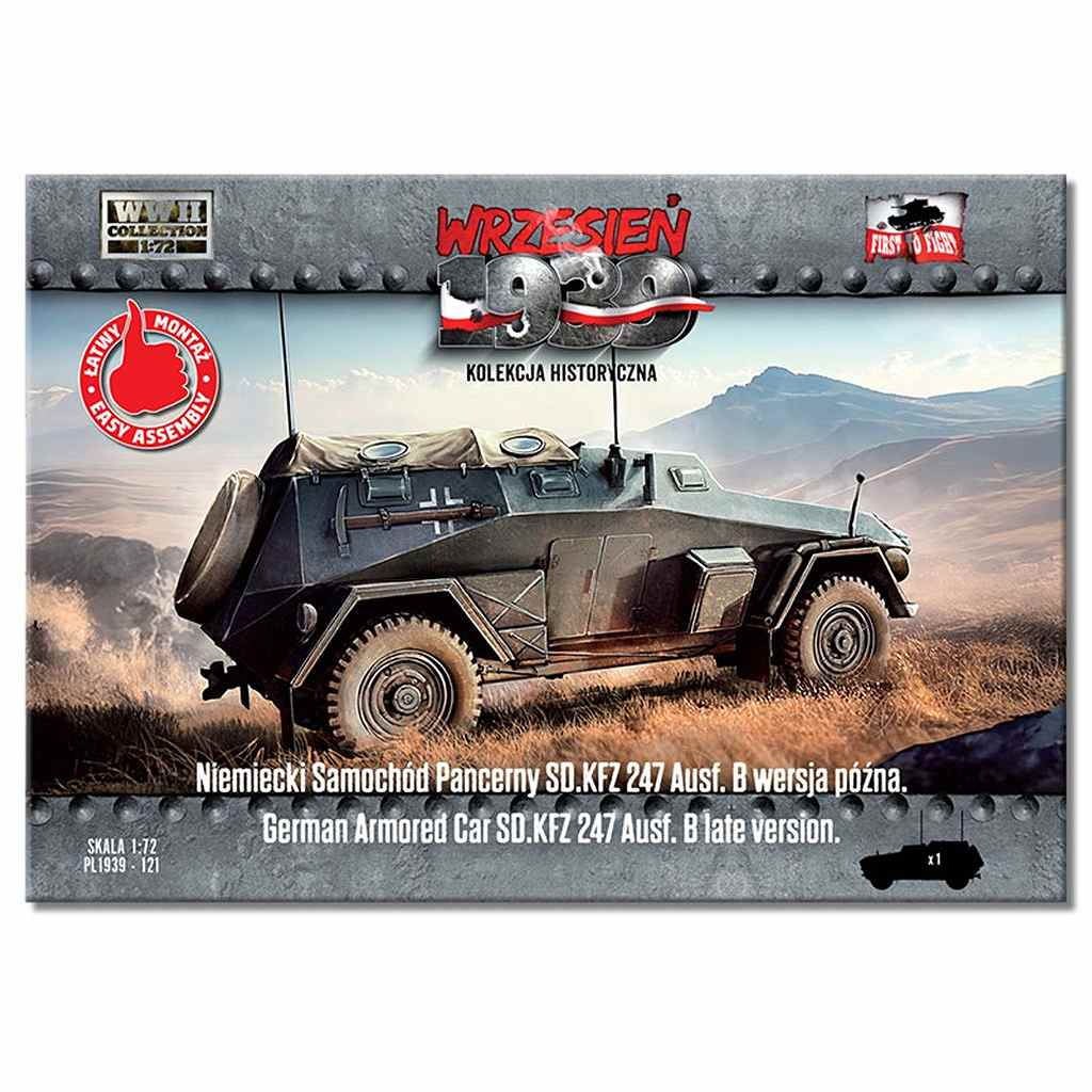 【新製品】72121 ドイツ Sd.Kfz.247 Ausf.B 4輪装甲指揮車 後期型