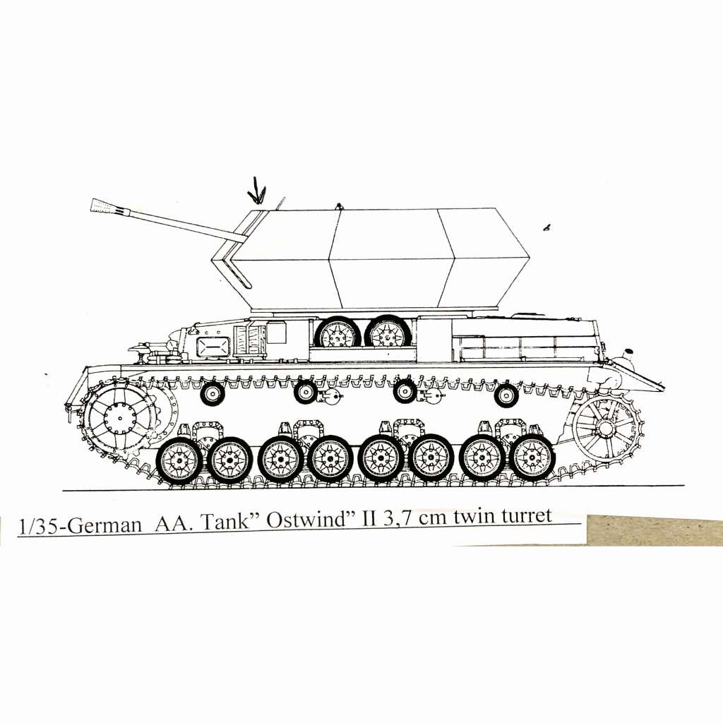 【新製品】3588 Flakpanzer Ostwind II; 3,7 cm Zwilling turret