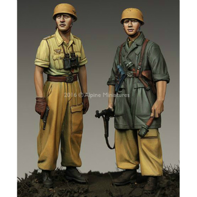【新製品】35222)WWII 独 イタリア戦線の第1降下猟兵師団 (2体セット)(熱帯軍装)