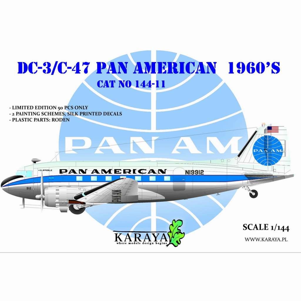 【新製品】144-11 DC-3/C-47 パンナム 1960年代