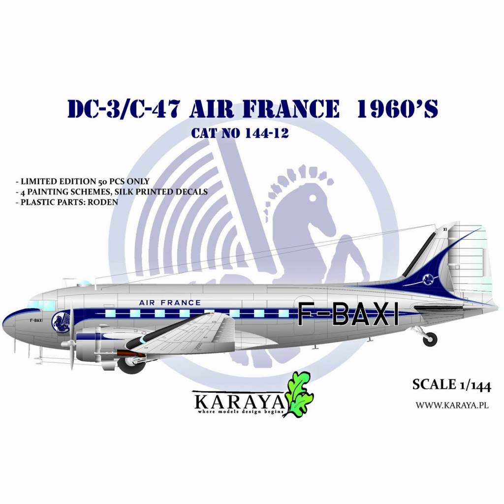 【新製品】144-12 DC-3/C-47 エールフランス 1960年代