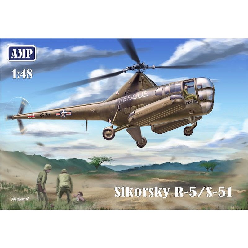 【新製品】AMP48002 シコルスキー R-5/S-51 米空軍