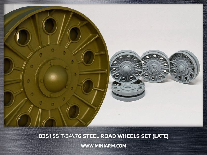 【新製品】B35155)T-34/76 鋼製転輪セット(後期型)(DML/ズベズダ用)