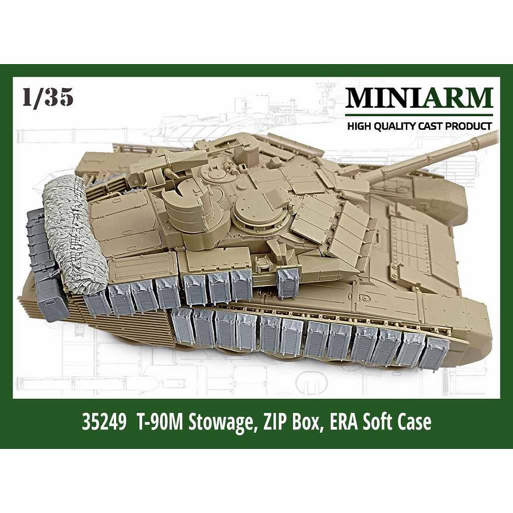 【新製品】B35249 1/35 現用 ロシア T-90M主力戦車 積荷/雑具箱/ソフトケース型ERA(タイガーモデル用)