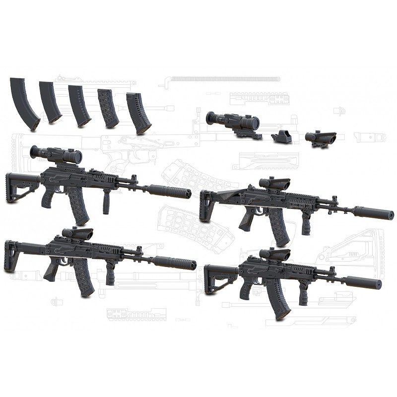 【新製品】B35276 1/35 現用 露/ソ AK-12/AK-12Mアサルトライフルセット(4個入)
