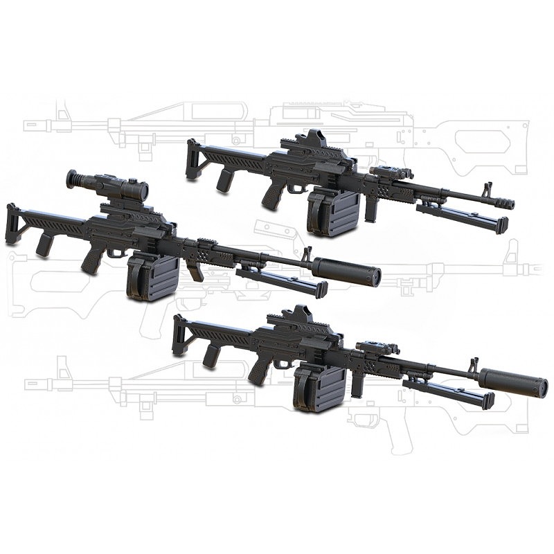 【新製品】B35277 1/35 現用 露/ソ PKM 7.62mm機関銃セット(3個入)