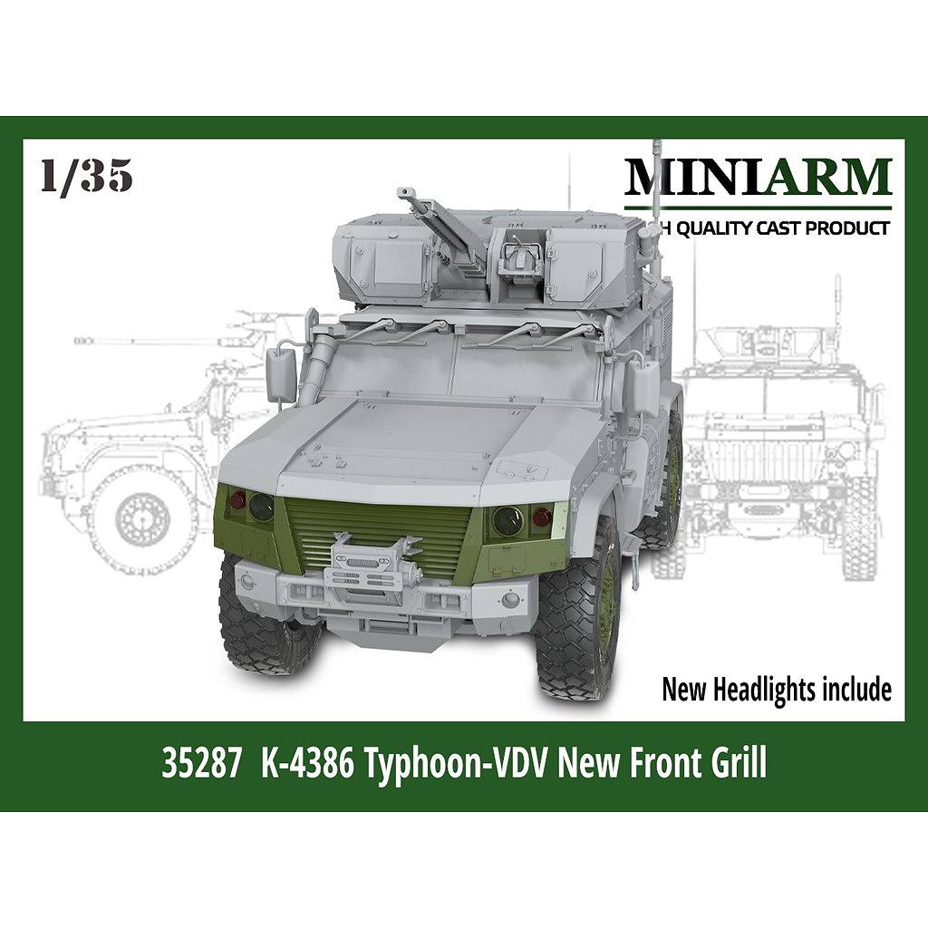【新製品】B35287 1/35 現用 露/ソ KAMAZ K-4386タイフーン用 新型フロントグリルセット(RPGスケールモデル/ズベズダ用)