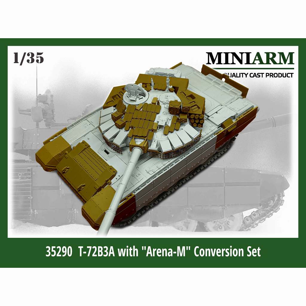 【新製品】B35290 1/35 現用 露/ソ T-72B3A主力戦車 アクティブ防護システム「アレーナ-M」付 コンバージョンセット(モンモデル/トランペッター用)