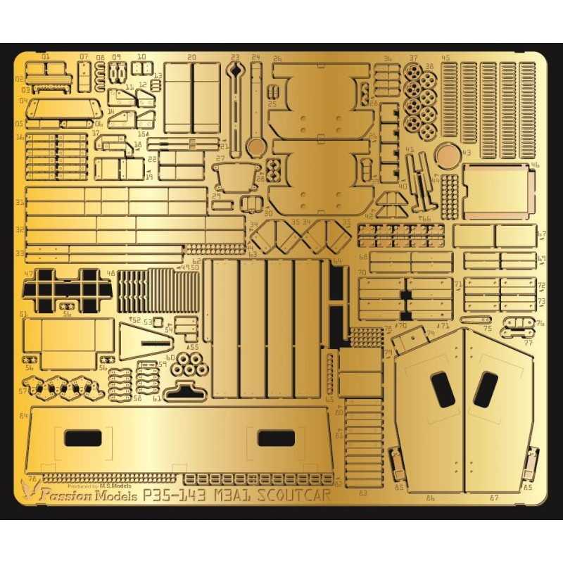 【新製品】P35-143 M3 スカウトカー エッチングパーツ
