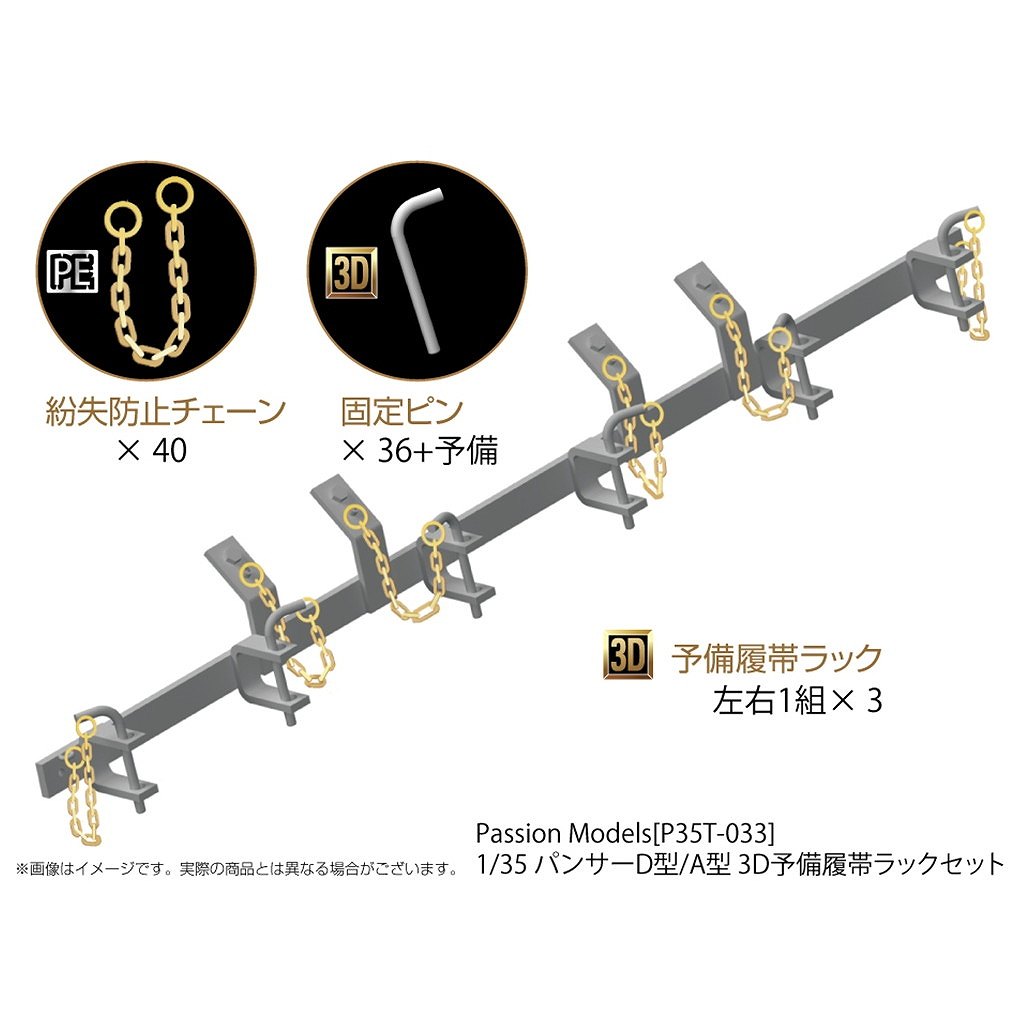【新製品】P35T-033 1/35 パンサーD型/A型 予備履帯ラックセット