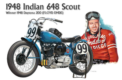 【新製品】[2013133501007] P35-10)インディアン 648 ビック・ベース・スカウト 1948年デイトナ200