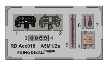【新製品】Acc-018 九六式一号/三号艦上戦闘機 内装カラーエッチングパーツ