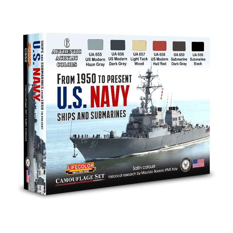 【新製品】CS52 現用アメリカ海軍艦船色セット 1950年から現在