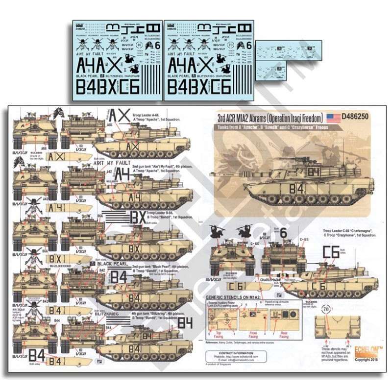 【新製品】D166250 米 第3機甲騎兵連隊のエイブラムス(イラク戦争)