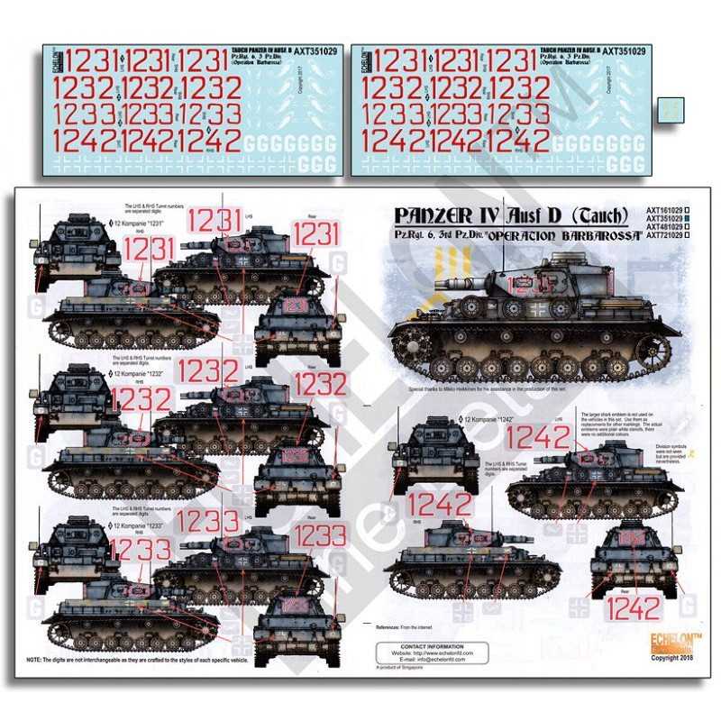 【新製品】351029 第6装甲連隊(第3装甲師団)のIV号D型 バルバロッサ作戦