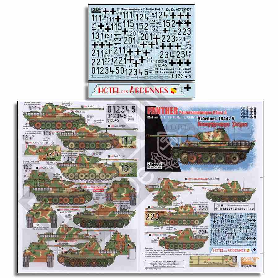 【新製品】AXT351034 WWII 独 SSパイパー戦闘団のパンター アルデンヌ1944/45