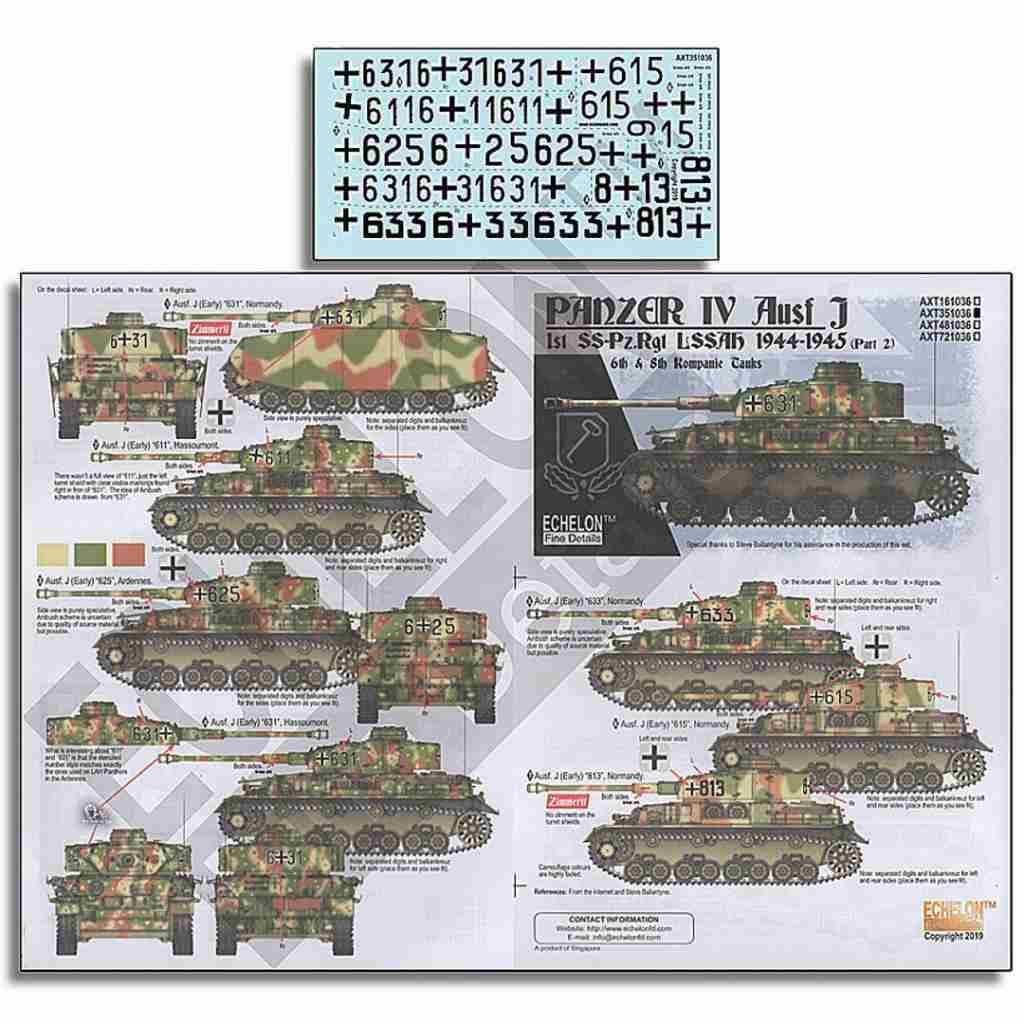 【新製品】AXT351036 WWII ドイツ武装親衛隊 第1SS機甲師団(LAH)所属のIV号戦車J型1944－45年パート2