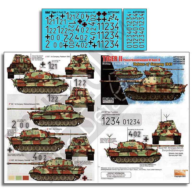 【新製品】AXT351045 1/35 WWII ドイツ 第507重戦車大隊のタイガーII重戦車