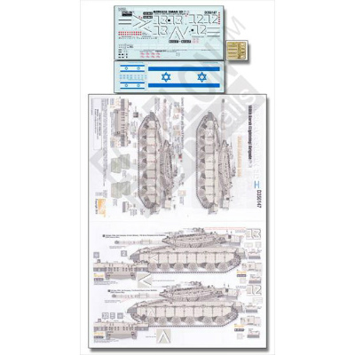 【新製品】[2013293561477] D356147)メルカバMk.III D 第188バラク機甲旅団デカールセット Part.3