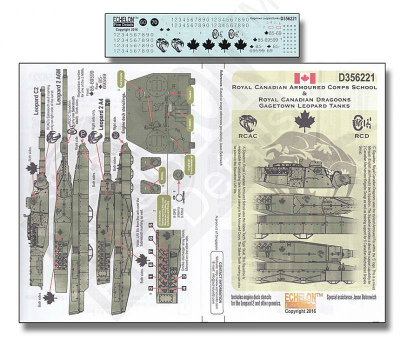 【新製品】D356221)カナダ軍戦車学校と竜騎兵部隊のレオパルト