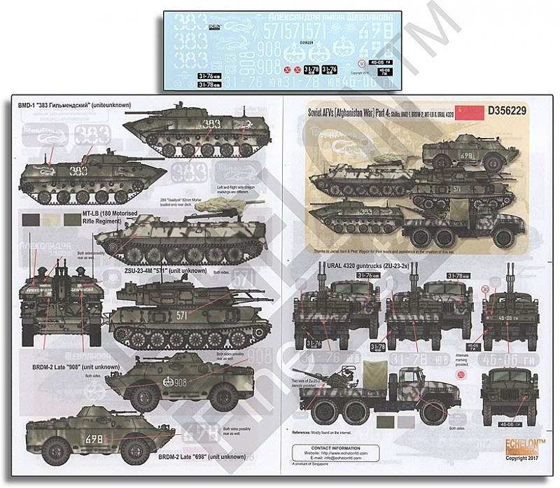 【新製品】D356229)現用露 アフガン侵攻のソ連AFV Part.4:シルカ, BMD-1, BRDM-2, MT-LB & URAL-4320