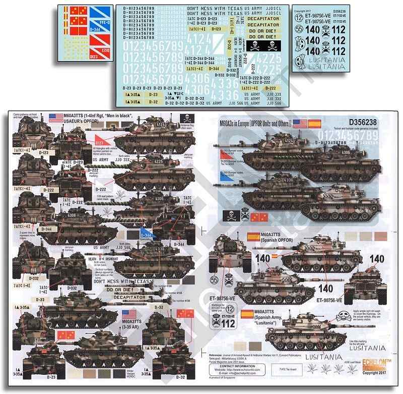 【新製品】D356238)欧州のM60A3(仮想敵部隊とその他)