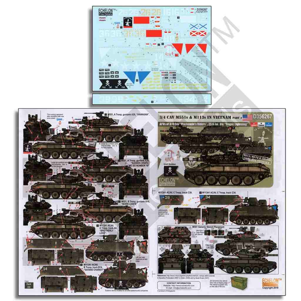 【新製品】D356267 米 ベトナム戦争に派遣された第12騎兵連隊第4連隊のM551とM113 パート2