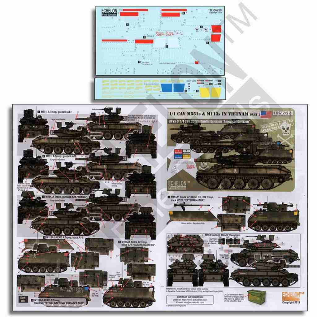 【新製品】D356268 米 ベトナム戦争に派遣された第23歩兵師団のM551とM113 パート2