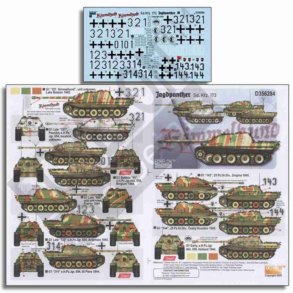 【新製品】D356284 WWII 独 ドイツ陸軍 Sd.Kfz173 ヤークトパンター 第25装甲擲弾兵師団他