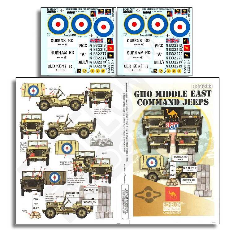 【新製品】D356299 1/35 WWII イギリス陸軍 中近東のGHQコマンドジープ