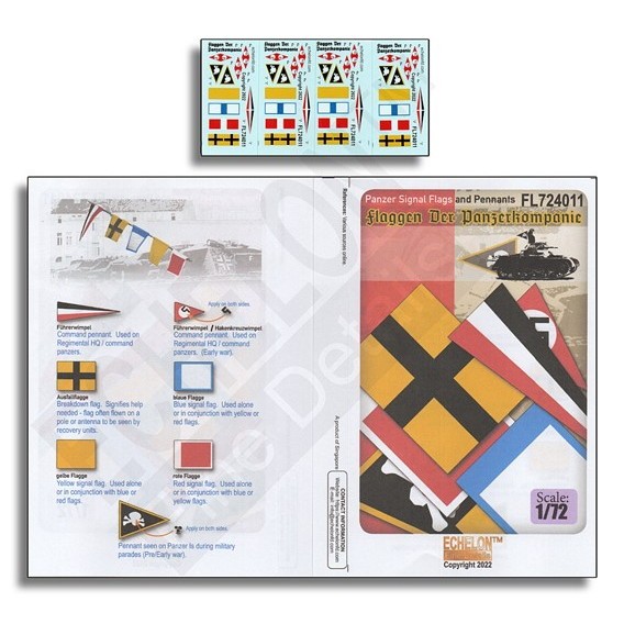 【新製品】FL724011 1/72 WWII ドイツ 戦車用信号旗とペナント