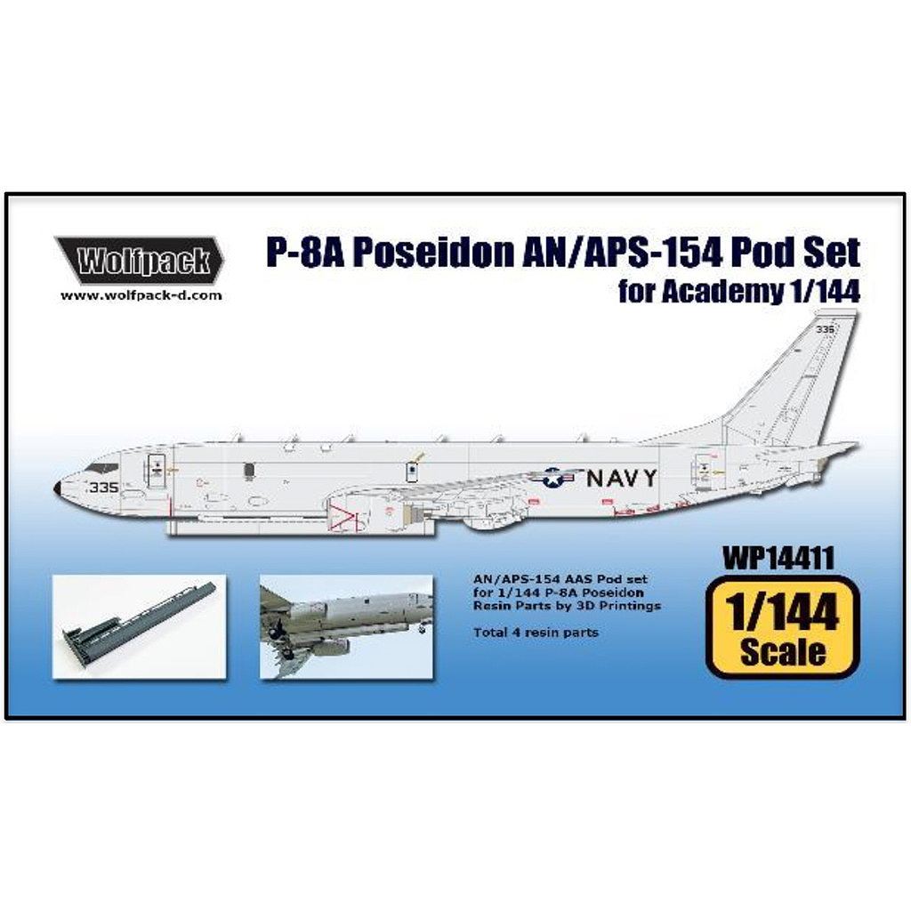 【新製品】WP14411 1/144 P-8A ポセイドン用 AN/APS-154 AASポッドセット (アカデミー用)【ご予約締切日4月17日 5月入荷予定】