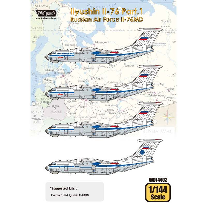 【新製品】WD14402 イリューシン Il-76 キャンディッド Pt.1 ロシア空軍 Il-76MD