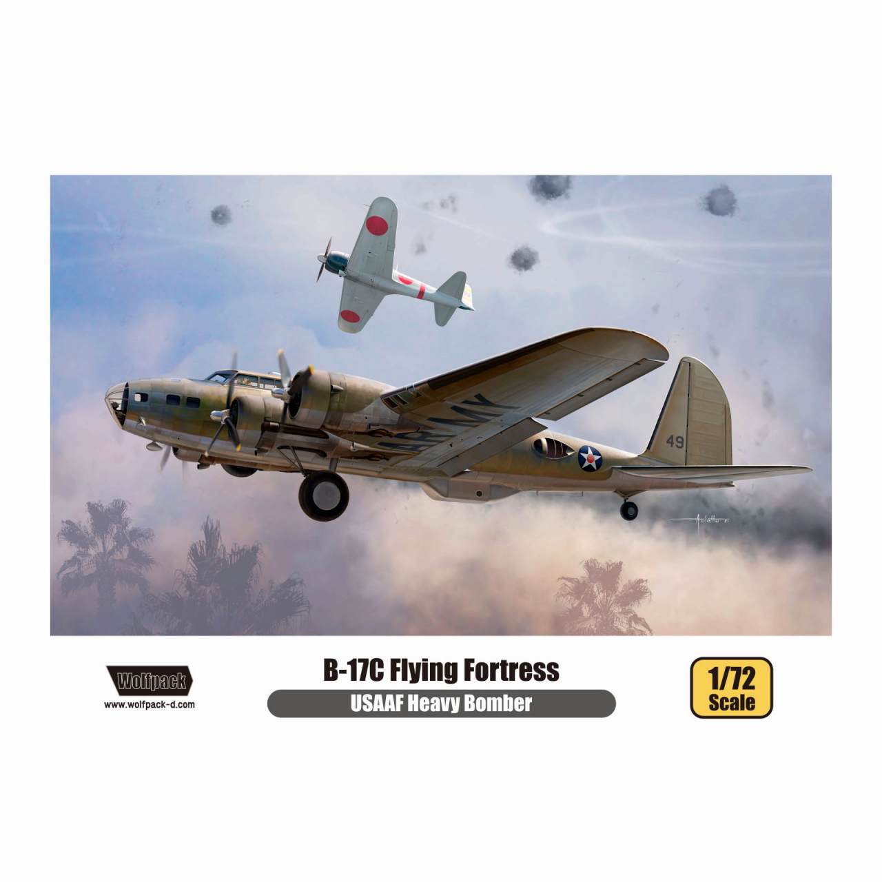 【新製品】WP17212 1/72 B-17C フライングフォートレス（プレミアムエディション）