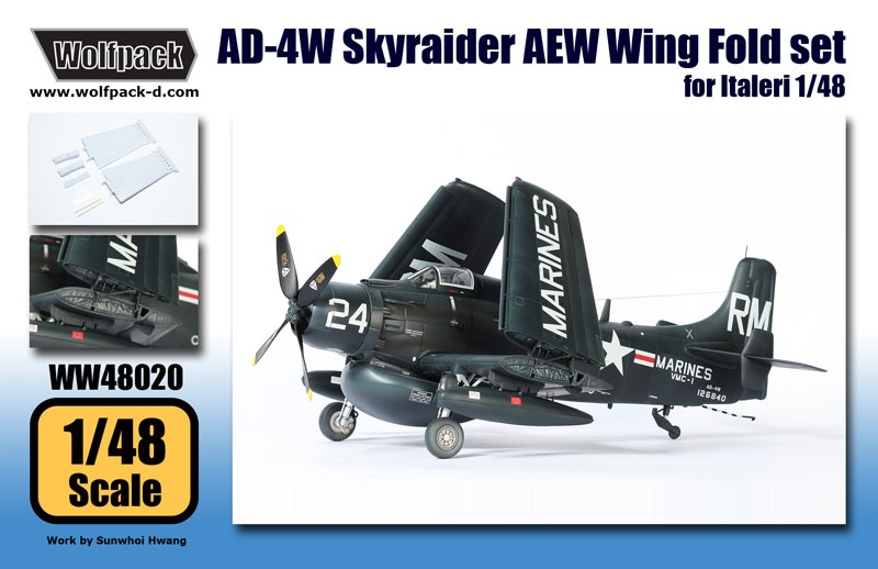 【新製品】WW48020)ダグラス AD-4W スカイレーダー AEW ウイングフォールドセット