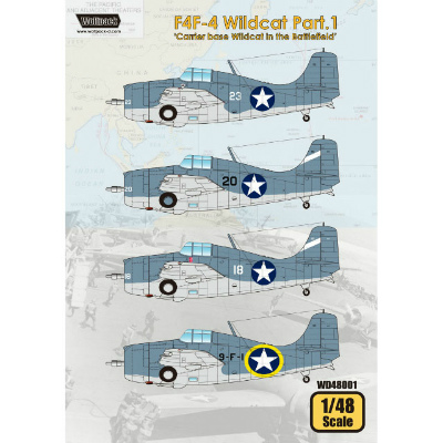 【新製品】[2013315000106] WD48001)F4F-4 ワイルドキャット パート1 太平洋戦争 アメリカ空母艦載機