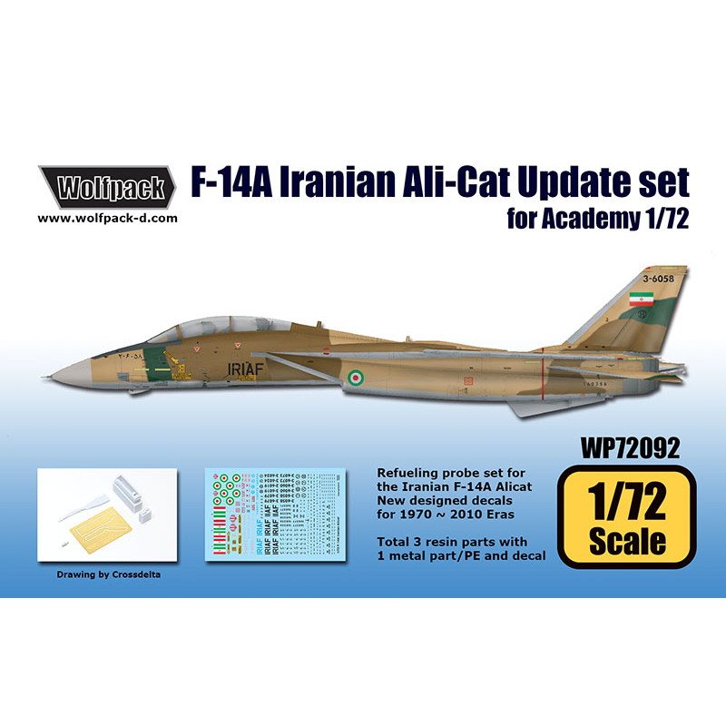 【新製品】WP72092 イラン空軍 F-14A アリキャット アップグレードセット (1/72 アカデミー用)